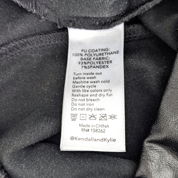 Kendall & Kylie Faux Leather Stretchy Leggings size XL - Picture 6 of 6